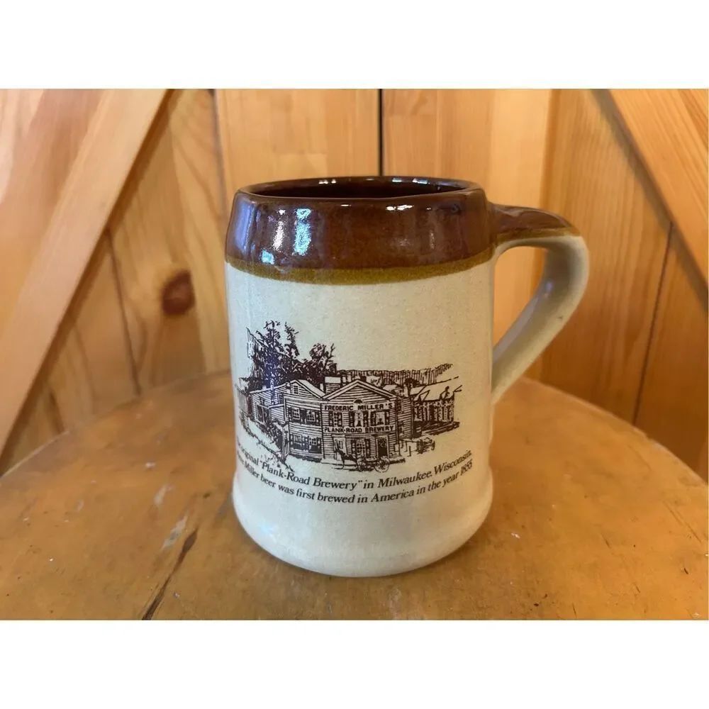Vintage Plank Road Brewery Ceramic Coffee Mug Stoneware Pottery (5056)